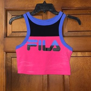 Retro Cropped Fila tank